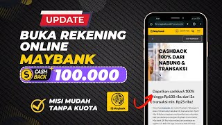 Promo Buka Rekening Maybank Online Dapat Uang 100 Ribu  Event Maybank2U Mobile [upl. by Alleyne]