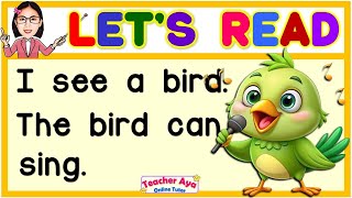 Reading Lesson for Kids  Kinder Grade1 Grade2  Practice reading English sentences  Learn to Read [upl. by Kerwon]