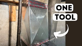 How to Build A Beautiful Sheet Metal Ductwork Transition  DIY HVAC GUY [upl. by Frentz]