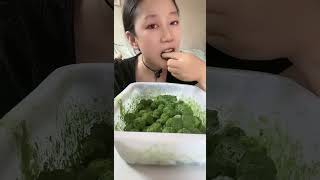 Satisfying Green Ice Crunch  Pure Green Ice Eating ASMR [upl. by Gazo]