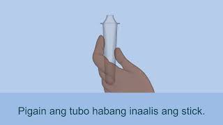 How to do a nasal rapid antigen test – Tagalog [upl. by Annehcu621]