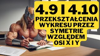 49 i 410 Przekształcanie wykresu przez symetrię Funkcje  Nowa MaTeMAtyka  NOWA ERA  klasa 1 [upl. by Hniv]