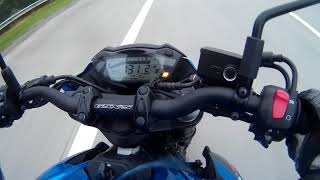 SUZUKI GSXS750 TOP SPEED amp ACCELERATION [upl. by Nailluj]