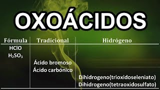 OXOÁCIDOS formulación tradicional y de hidrógeno  Formulación Inorgánica  IUPAC 2005 [upl. by Millburn355]