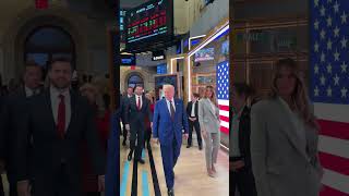 US Presidentelect Trump set to ring opening bell at New York Stock Exchange [upl. by Ramiah]