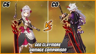 Arataki Itto C0 and Noelle C6 Damage Comparison  Genshin Impact [upl. by Bunde]