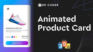 How to create Animated Product Card template with source codes with HTML CSS and Javascript [upl. by Ahsitruc907]