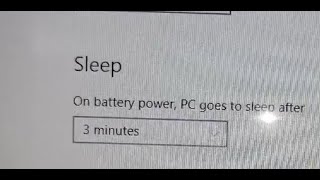 on battery power pc goes to sleep after three minutes  laptop sleep settings windows 10 [upl. by Ewold]