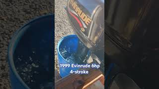 1999 Evinrude 6hp long shaft 4stroke w high thrust prop OutboardMadness outboardmadness [upl. by Ger6]