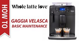 How To Gaggia Velasca Basic Maintenance [upl. by Queena493]