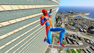 GTA5 SPIDERMAN Crazy Ragdoll vs Peds AI Wars  Battle of Ragdolls Active ragdoll physics [upl. by Chessy]