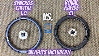 SCOTT SYNCROS CAPITAL 10 vs ROVAL RAPIDE CL CARBON WHEELS WEIGHT TESTS [upl. by Burne]