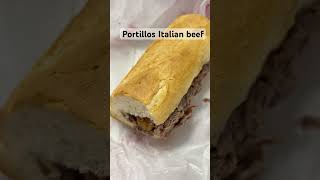 Portillos beef Burgers with sausageitalianbeefburgeramerica🇺🇸portillostasty [upl. by Adnic]