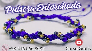 Cómo hacer pulsera de hilo de nudo entorchado decorado DIY [upl. by Earal198]