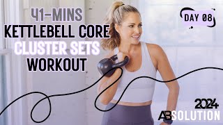 Get Stronger Abs In 41 Minutes With This Kettlebell Core Cluster Sets Workout  ABSOLUTION DAY 8 [upl. by Niamor]