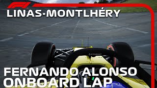 F1 2020 LinasMontlhery  Fernando Alonso Onboard  Assetto Corsa [upl. by Glendon]