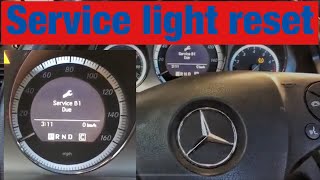 How to Reset the Service A and B Light on a 2008 2011 Mercedes C 300 [upl. by Pollard]