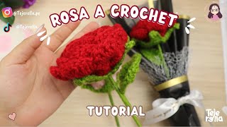 🌹HERMOSA ROSA SUPER FACIL Y RAPIDA🌹 a crochet tutorial paso a paso para PRINCIPIANTES ❤️ [upl. by Otrebmuh]