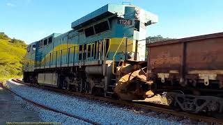 Trem Cargueiro da Vale na saída do Túnel em Antônio Dias [upl. by Jacobba]