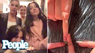 Olivia Rodrigo Iris Apatow Charli DAmelio amp Avani Gregg Get Matching Friendship Tattoos  PEOPLE [upl. by Dnamron273]