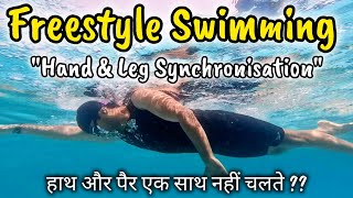 Freestyle Swimming Hand amp Leg Movements Easy Swimming Tips for Beginners Swimming Training [upl. by Jahdiel497]