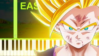 GOHAN SSJ2 THEME  Dragon Ball Z  EASY Piano Tutorial [upl. by Bev351]