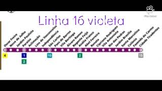 Avisos sonoros  Linha 16 Violeta Metrô Ficticia [upl. by Alyks]