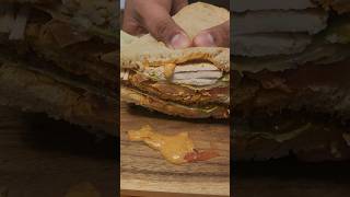 asmr thanksgiving turkeyday simple leftovers recipe clubsandwich build foryou enjoy [upl. by Luhem]