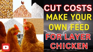 How to make cheap chicken feed for layer chickens from home using local ingredients [upl. by Dode]