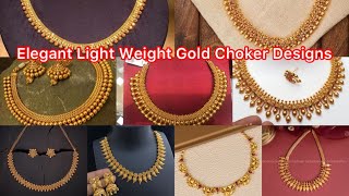 Latest Simple amp Unique Gold Choker Necklace Designs For Girls  Gold Necklace Design 2022 [upl. by Patricio]