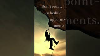 Schedule Dont React  NayanaNikunj  shorts growth achieveyourgoals success lifegoals focus [upl. by Lanor]