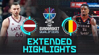 Latvia 🇱🇻 vs Belgium 🇧🇪  Extended Highlights  FIBA EuroBasket 2025 Qualifiers [upl. by Ahseele]