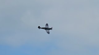 Spitfire Flypast Horsted Keynes Bluebell Railway Southern at War 010624 [upl. by Schlessinger]