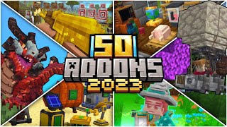 TOP 50 ADDONS DE 2023 PARA MINECRAFT PE BEDROCK [upl. by Maria]