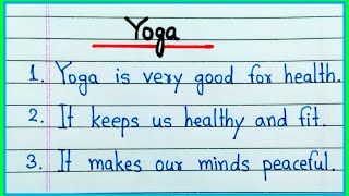 5 lines on Yoga in English  5 lines on Yoga day  Short essay on Yoga [upl. by Occor]