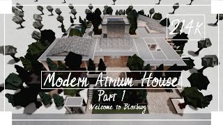 Modern Atrium House Speedbuild Part 12  Roblox  Welcome to Bloxburg [upl. by Ayahsey]