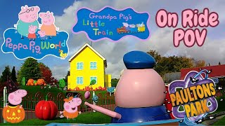 Grandpa Pigs Little Train On Ride POV Halloween Spooktacular 2024 Peppa Pig World at Paultons Park [upl. by Ahsaela593]