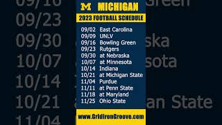 2023 Michigan Wolverines Football Schedule [upl. by Golda344]