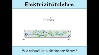 Geschwindigkeit von elektrischem Strom – Wie schnell ist Strom Eine physikalische Übungsaufgabe [upl. by Ellenej716]