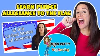 Pledge Allegiance To the Flag Song for Kids  United States Flag Song by Patty Shukla [upl. by Allesig]