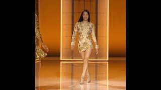 Rina Sawayama walks Balmain SS22 at Paris Fashion Week [upl. by Brnaby235]