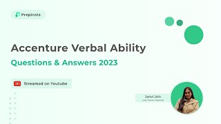 Accenture Verbal Ability Questions and Answers 2023 [upl. by Fogg]