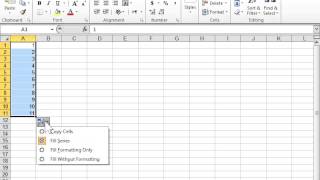 Excel 2010 Copy Numbers without Incrementing the Range [upl. by Choong]