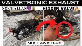 How to make VALVETRONIC EXHAUST‼️🔥Bullet 350  CUSTOM MADE  Challan❓ FULL DETAILS🔥Part1‼️ [upl. by Docila]