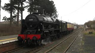 Royal Scot 46100 arrives at the NYMR for the Feb 2024 half term running [upl. by Gerc]