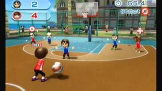 Wii Sports Resort Basketball Pickup Game 3On3 [upl. by Tirb516]