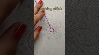 couching stitch pattern  short  you tube short  couching stitch [upl. by Cuyler]