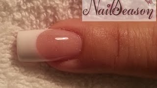 Como hacer uñas acrilicas frances paso a paso Tutorial [upl. by Alleuqram]