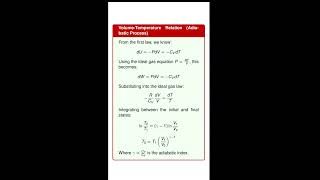 Work done for Adiabatic Process thermodynamics physics chemicalenginnering [upl. by Keese]