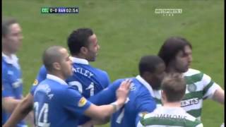 Rangers Kyle Bartleys tackle on Celtics Scott Brown [upl. by Driscoll]